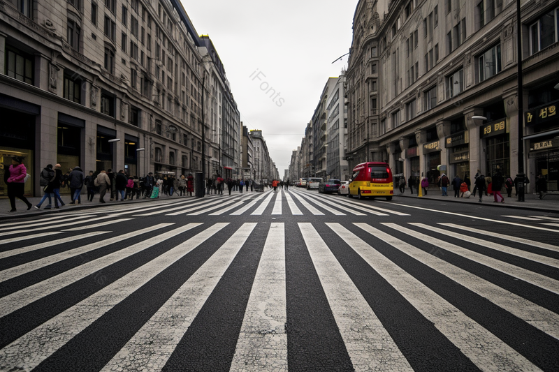 斑马线步行街马路城市道路繁华全景,高清,摄影图,摄影图片,图片大全,摄影图免费下载